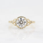 1.0 CT Round Cut Halo Moissanite Engagement Ring 1