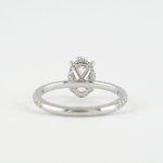 1.33 CT Oval Hidden Halo & Pave Setting Moissanite Engagement Ring 3