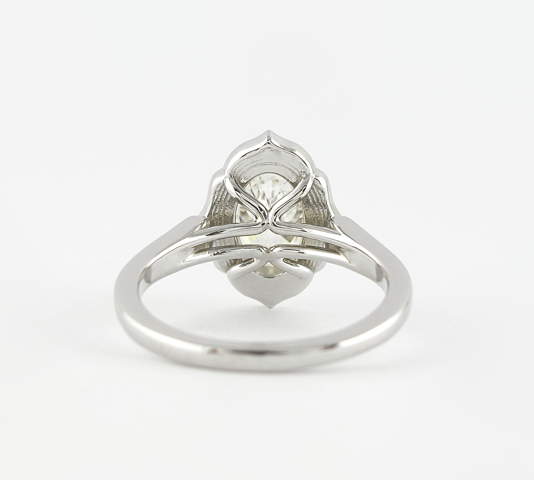 1.91 CT Oval Milgrain Vintage Halo Style Moissanite Engagement Ring 3