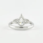1.50 CT Pear Cut Three Stone Style Moissanite Engagement Ring 5