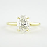1.33 CT Oval Solitaire Style Moissanite Engagement Ring 1
