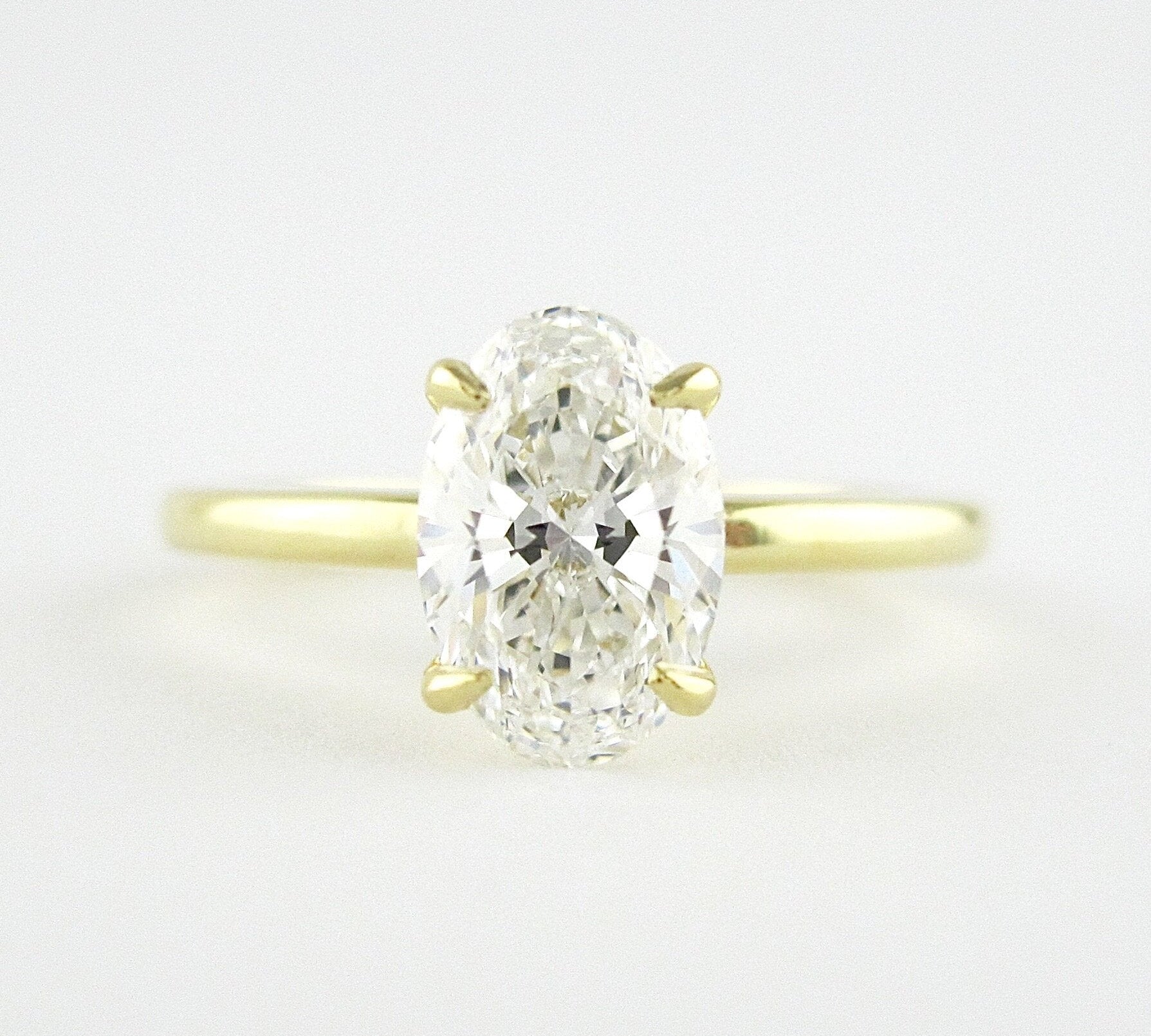 1.33 CT Oval Solitaire Style Moissanite Engagement Ring 1