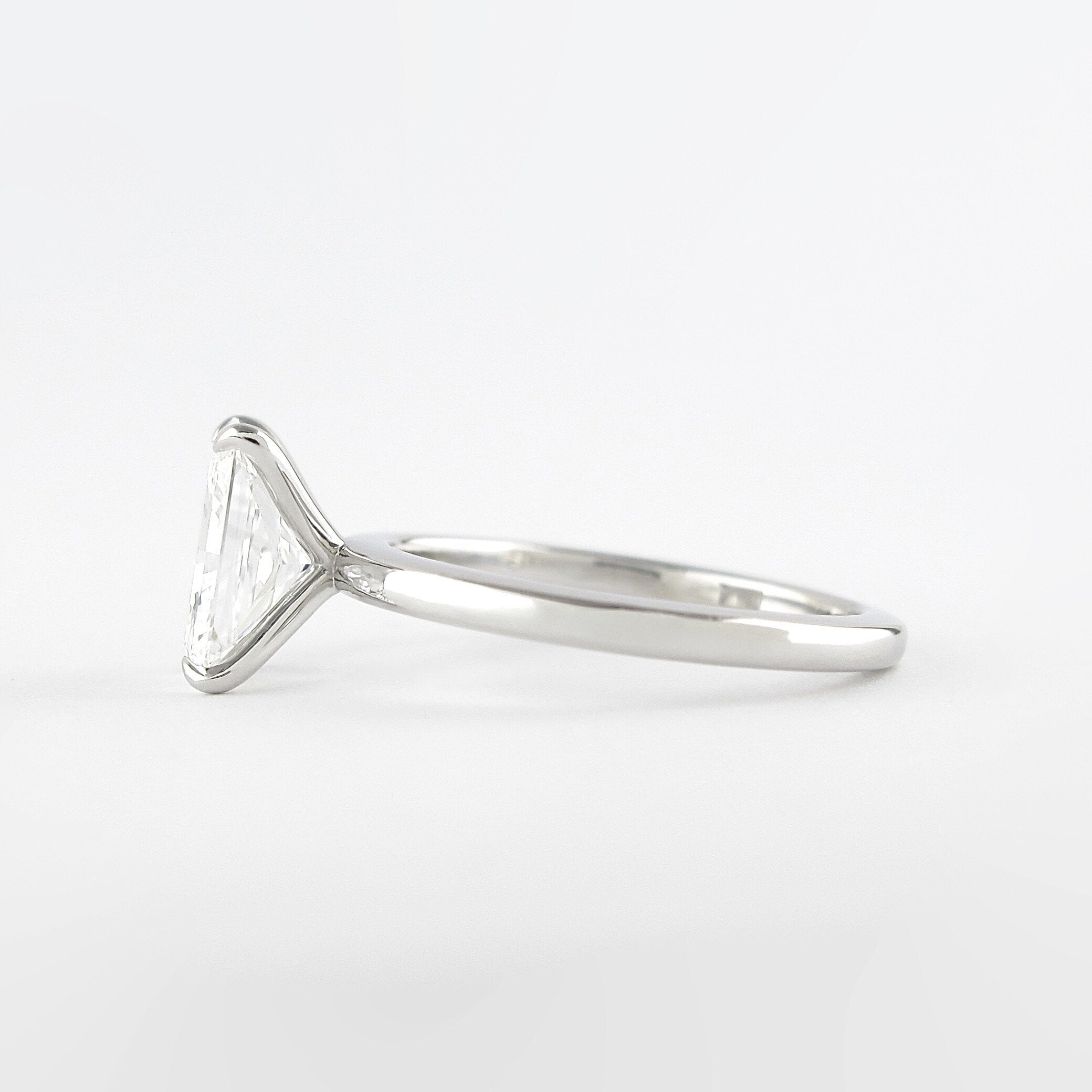 1.8 CT Radiant Cut Solitaire Style Moissanite Engagement Ring 4