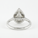 0.75 CT Pear Cut Double Halo Style Moissanite Engagement Ring 5