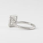 2.0 CT Princess Cut Halo Style Moissanite Engagement Ring 5