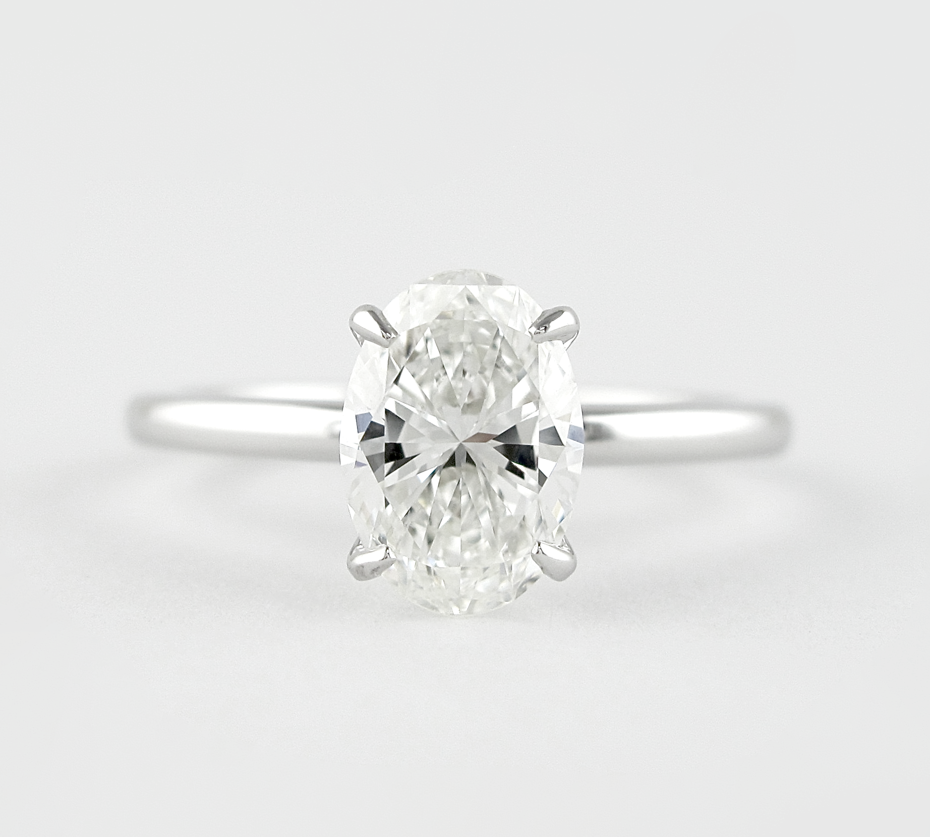 1.33 CT Oval Solitaire Style Moissanite Engagement Ring 1