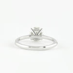 1.0 CT Round Hidden Halo and Pave Setting Moissanite Engagement Ring 4