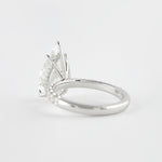 2.10 CT Pear Cut Hidden Halo & Pave Moissanite Engagement Ring 8
