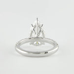 2.10 CT Pear Cut Hidden Halo & Pave Moissanite Engagement Ring 9