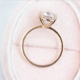 3.63 CT Elongated Old Mine Cushion Solitaire Moissanite Engagement Ring 6