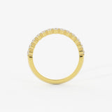 0.35 TCW Round Cut Half Eternity Moissanite Wedding Band 6