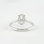 1.33 CT Oval Pave Setting Moissanite Engagement Ring 4