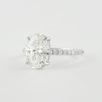 1.33 CT Oval Pave Setting Moissanite Engagement Ring 5