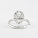 2.72 CT Oval Cut Halo Style Moissanite Engagement Ring 4
