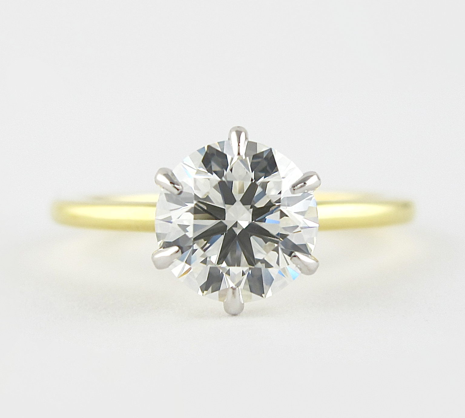 1.0 CT Round Cut Solitaire Style Moissanite Engagement Ring 1