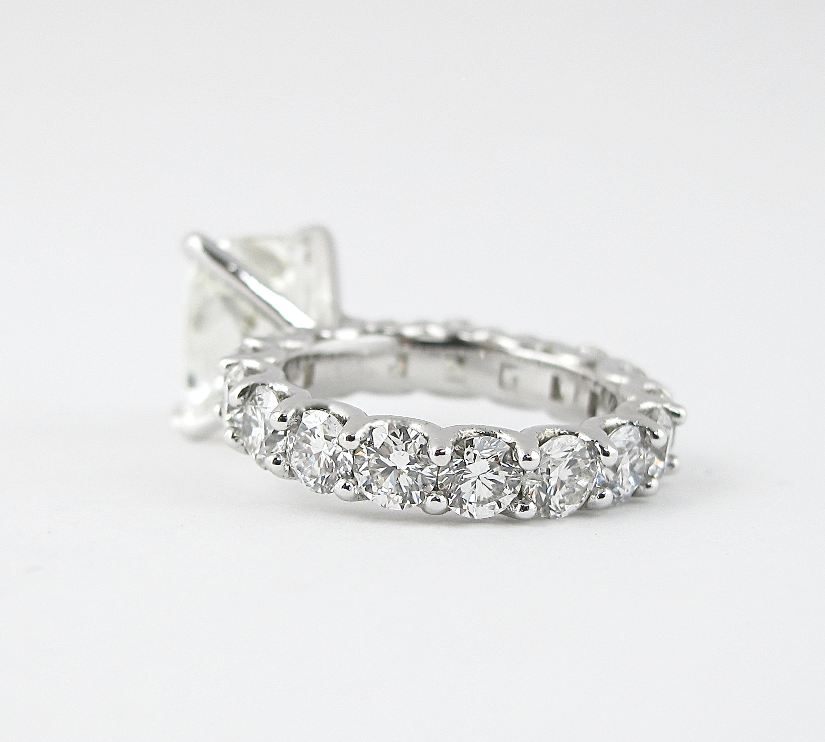 1.50 CT Cushion Cut Pave Setting Moissanite Engagement Ring 2