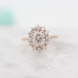 1.91 CT Oval Cut Halo Moissanite Engagement Ring 1