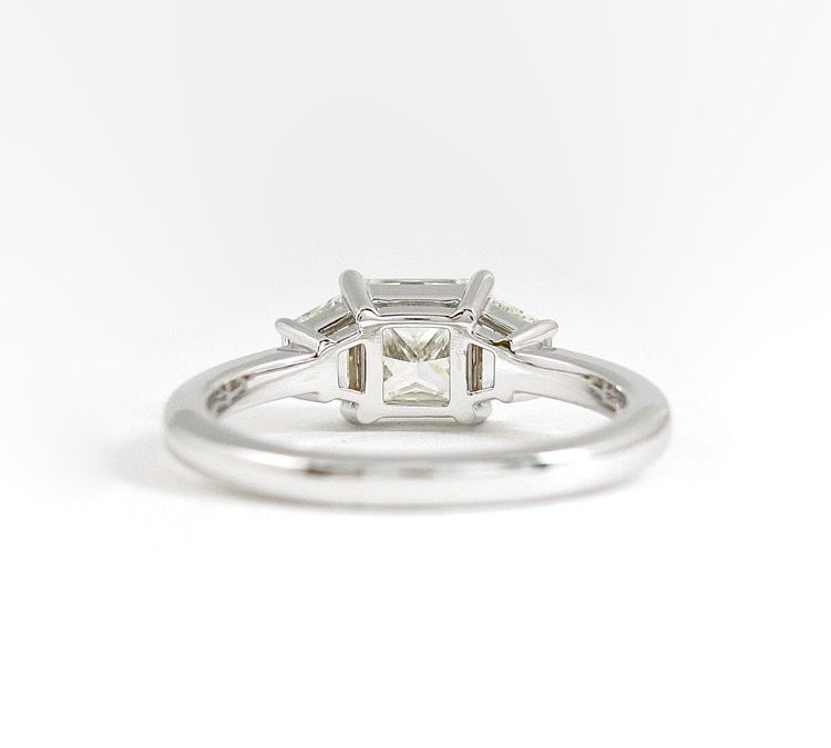 1.75 CT Princess Three Stone Style Moissanite Engagement Ring 3