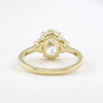 3.0 CT Oval Three Stone Moissanite Engagement Ring 4