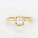 1.0 CT Round Rose Cut Solitaire Moissanite Engagement Ring 1