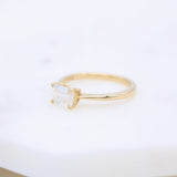 1.55 CT Emerald Cut Solitaire Moissanite Engagement Ring 4