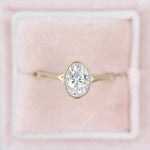 2.0 CT Oval Cut Bezel Solitaire Moissanite Engagement Ring 3