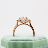 1.80 CT Round Cut Halo Moissanite Engagement Ring 7