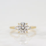 1.80 CT Round Cut Three Stone Moissanite Engagement Ring 1