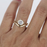 1.80 CT Round Cut Bezel Solitaire Moissanite Engagement Ring 5