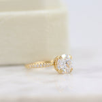 1.80 CT Round Solitaire Moissanite Engagement Ring With Pave Setting 5