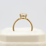 1.80 CT Round Solitaire Moissanite Engagement Ring With Pave Setting 6