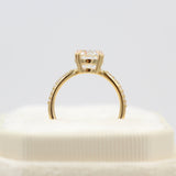 1.80 CT Round Solitaire Moissanite Engagement Ring With Pave Setting 6