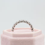 1.0 TCW Round Cut Half Eternity Moissanite Wedding Band 4