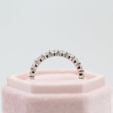 1.0 TCW Round Cut Half Eternity Moissanite Wedding Band 4