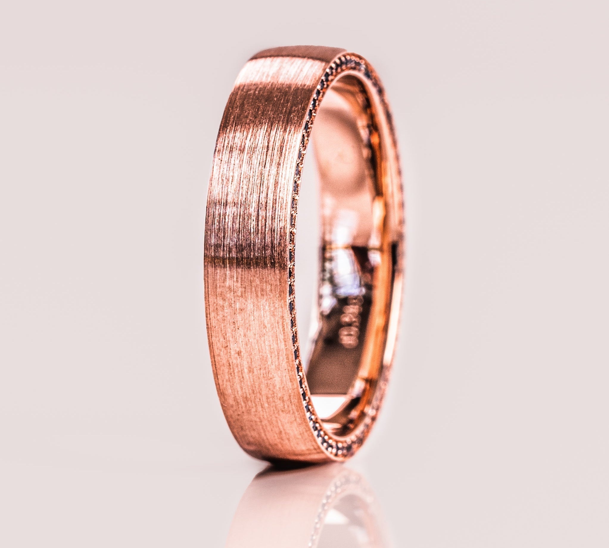 Classic Brushed-Finish Rose Gold Men's Band 2