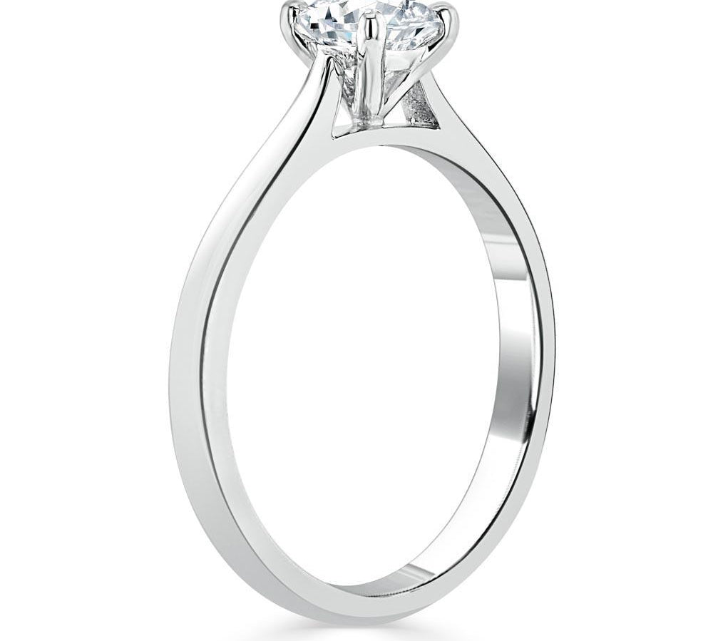 1.0 CT Radiant Cut Solitaire Moissanite Engagement Ring 3