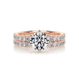 1.50 CT Round Solitaire CVD F/VS Diamond Bridal Ring Set 12