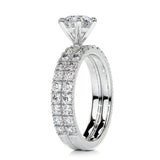 1.50 CT Round Solitaire CVD F/VS Diamond Bridal Ring Set 6