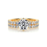 1.50 CT Round Solitaire CVD F/VS Diamond Bridal Ring Set 7