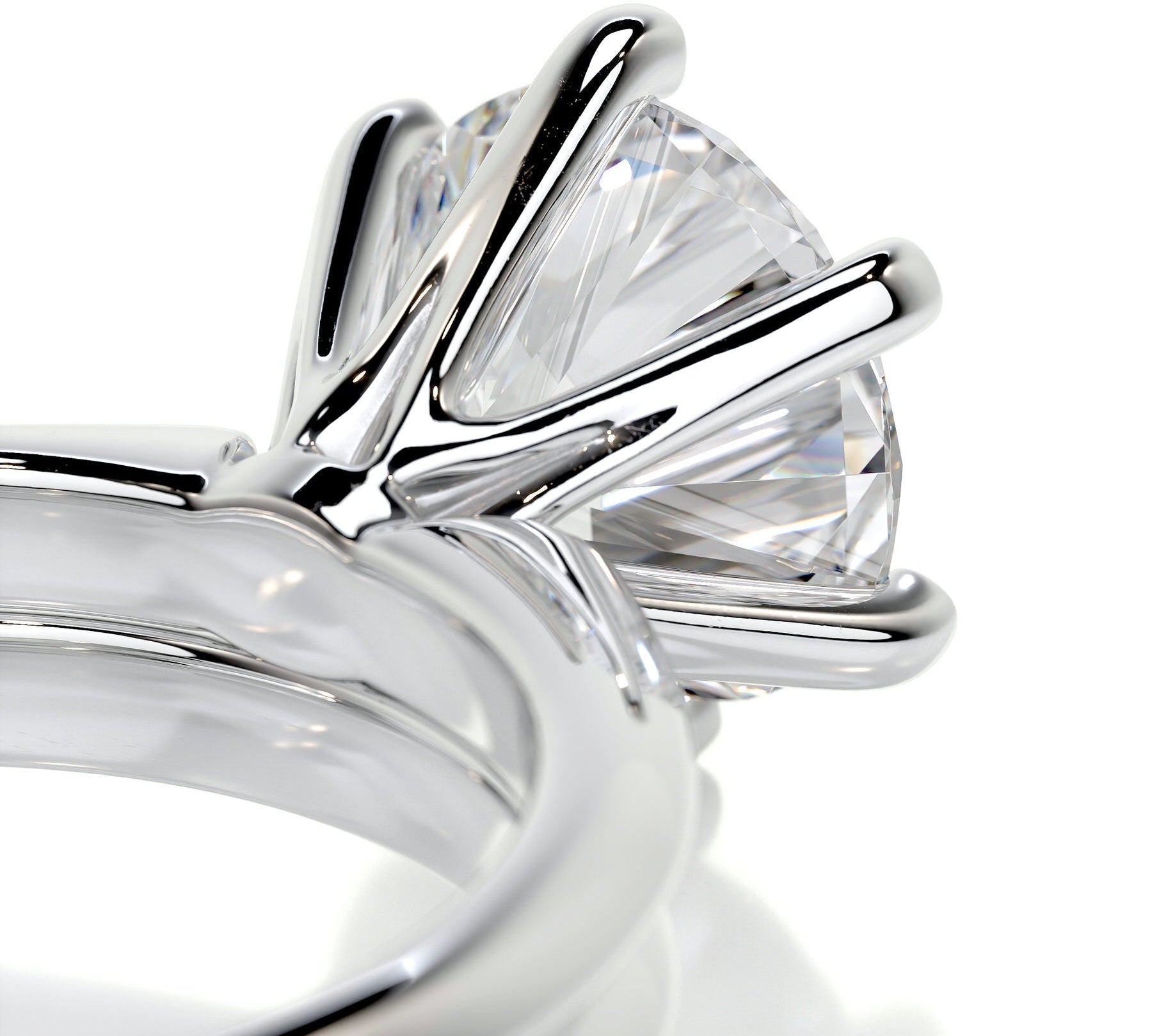 1.0 CT Round Solitaire CVD F/VS Diamond Bridal Ring Set 3