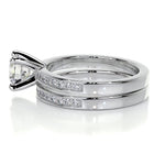 1.0 CT Round Solitaire CVD F/VS Diamond Bridal Ring Set 6