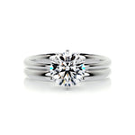 1.50 CT Round Solitaire CVD F/VS Diamond Bridal Ring Set 1