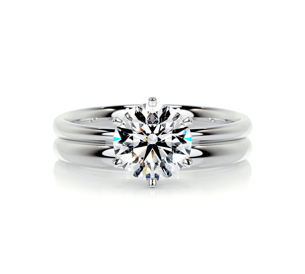 1.50 CT Round Solitaire CVD F/VS Diamond Bridal Ring Set 1
