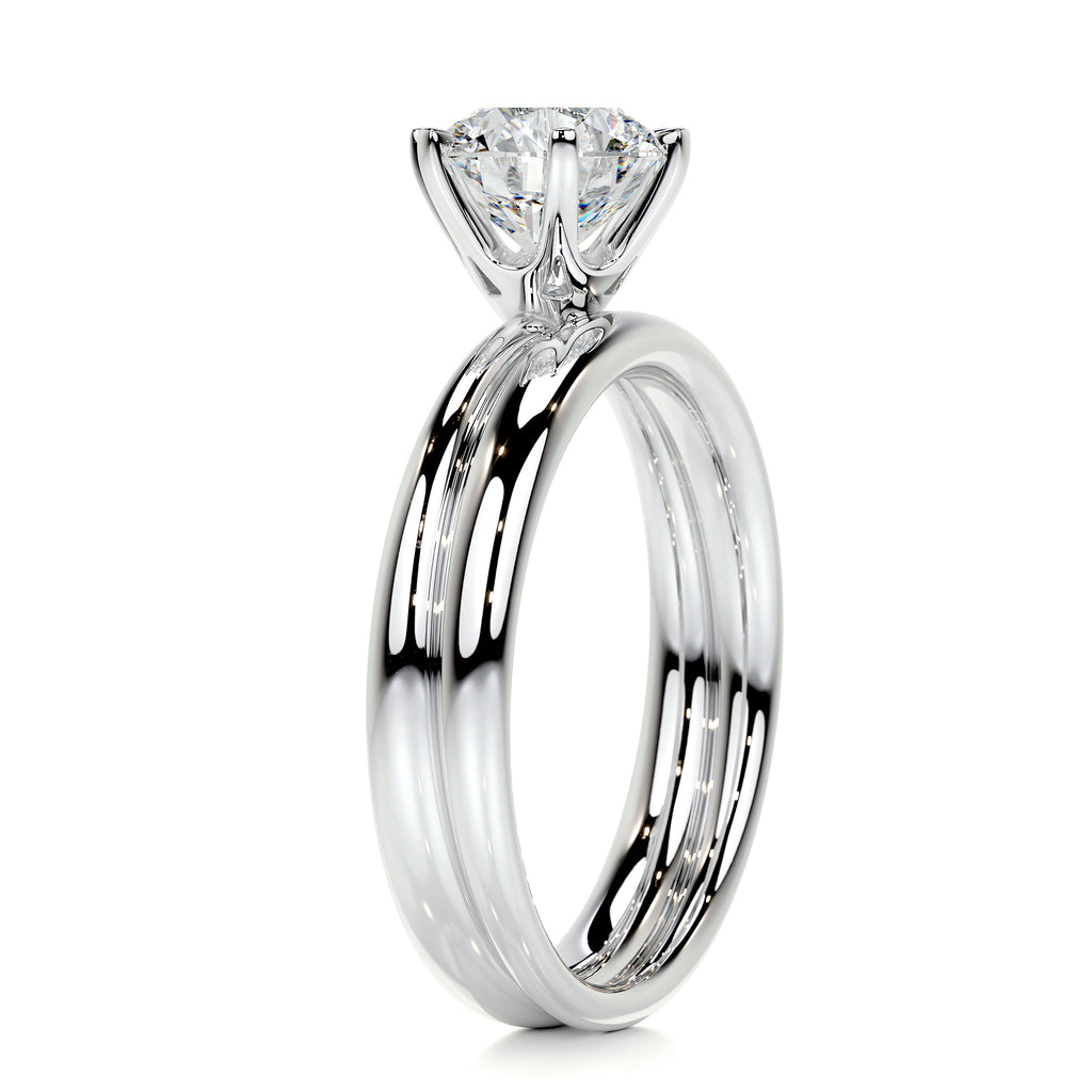 1.50 CT Round Solitaire CVD F/VS Diamond Bridal Ring Set 6