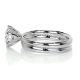 1.50 CT Round Solitaire CVD F/VS Diamond Bridal Ring Set 7