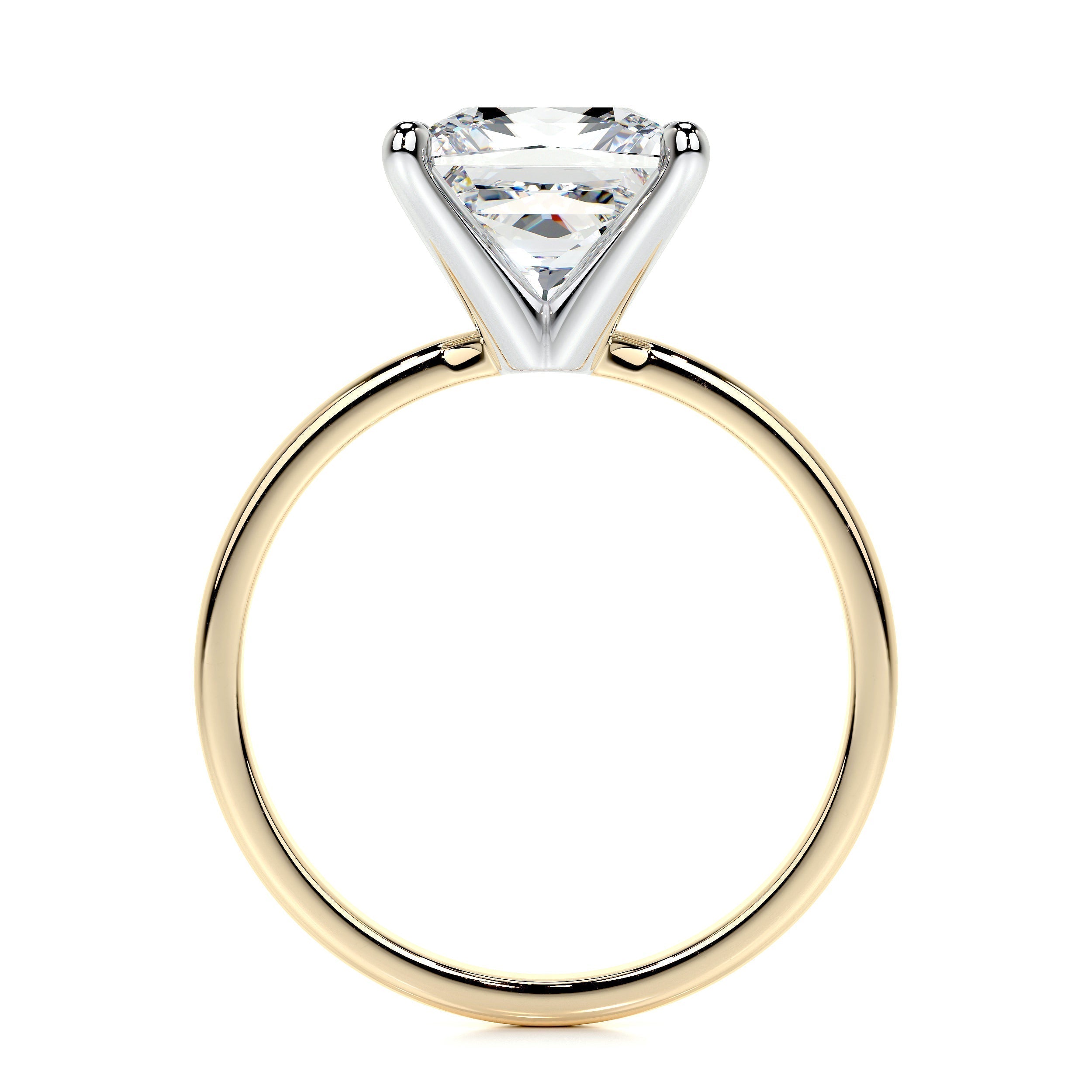 3.0 CT Princess Solitaire CVD F/VS2 Diamond Engagement Ring 8