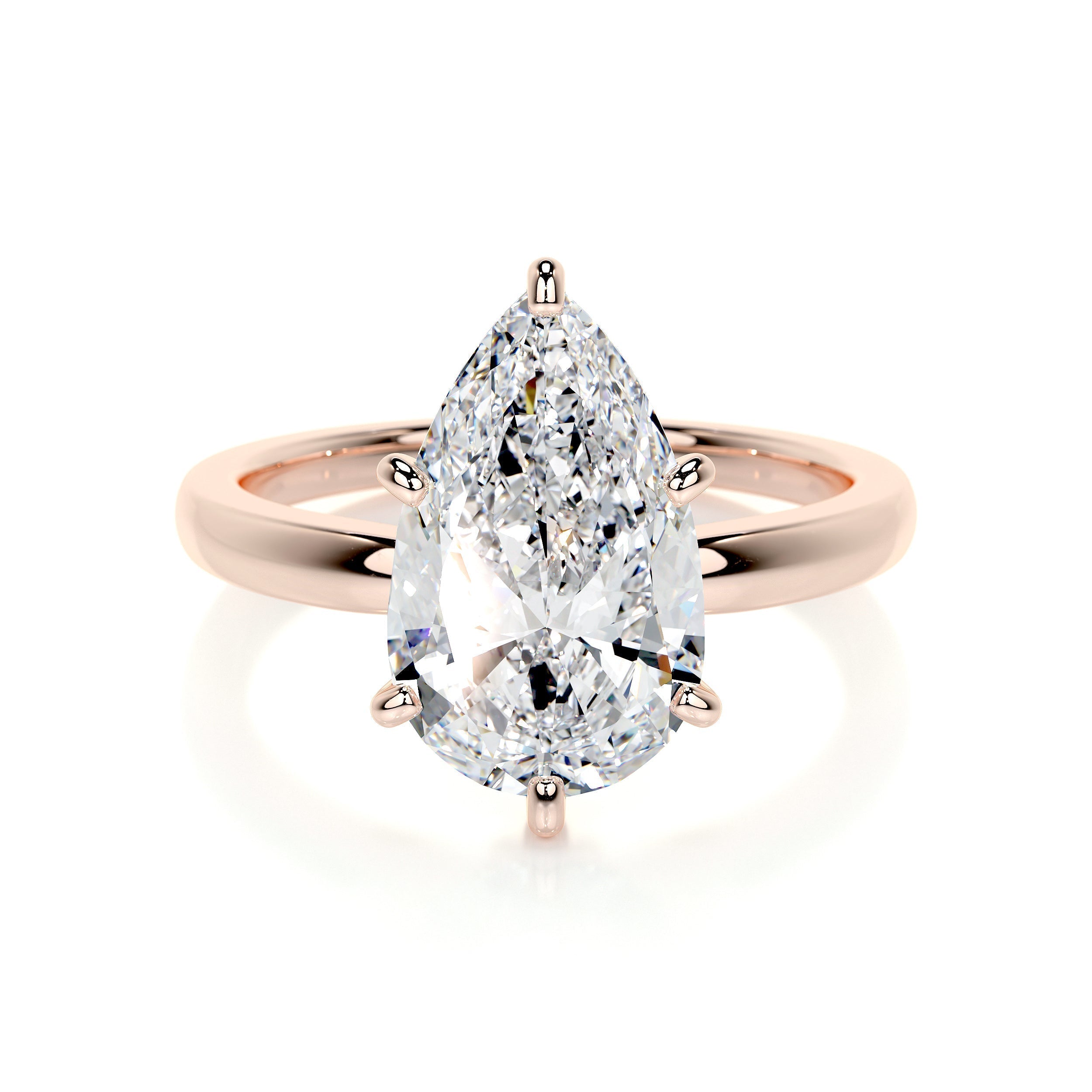 5.0 CT Pear Solitaire CVD F/VS2 Diamond Engagement Ring 11