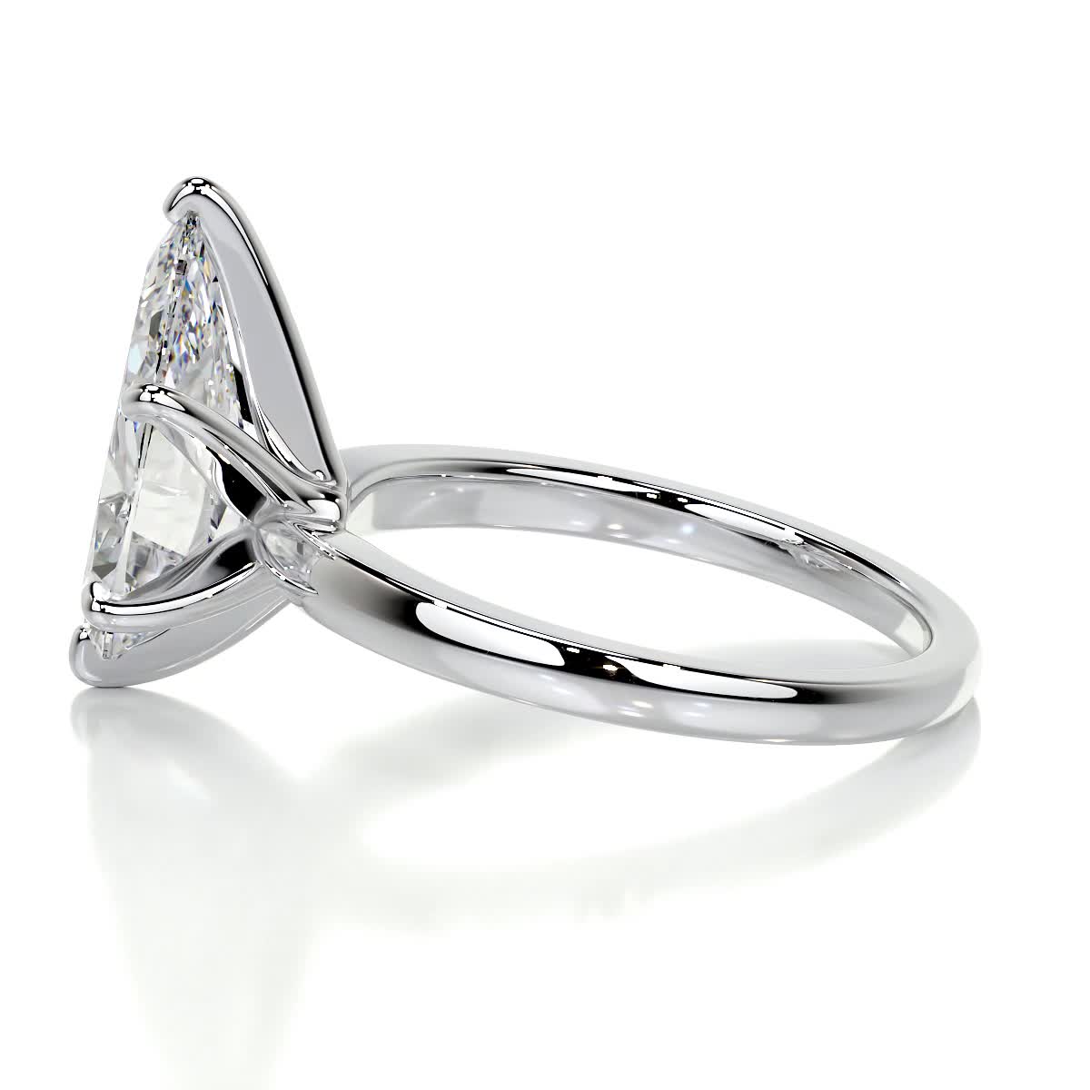 5.0 CT Pear Solitaire CVD F/VS2 Diamond Engagement Ring 3