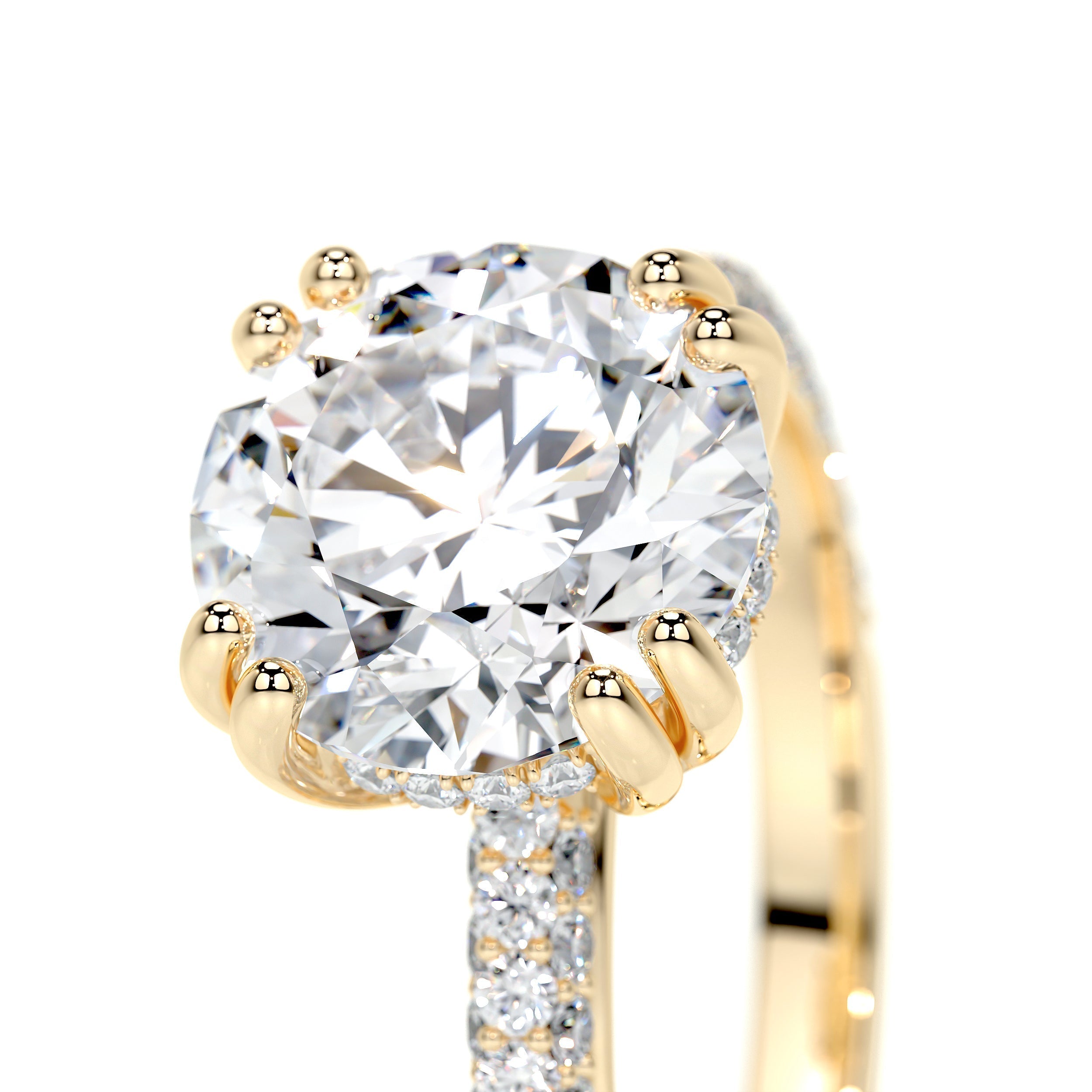 3.0 CT Round CVD Solitaire F/VS2 Diamond Engagement Ring 6