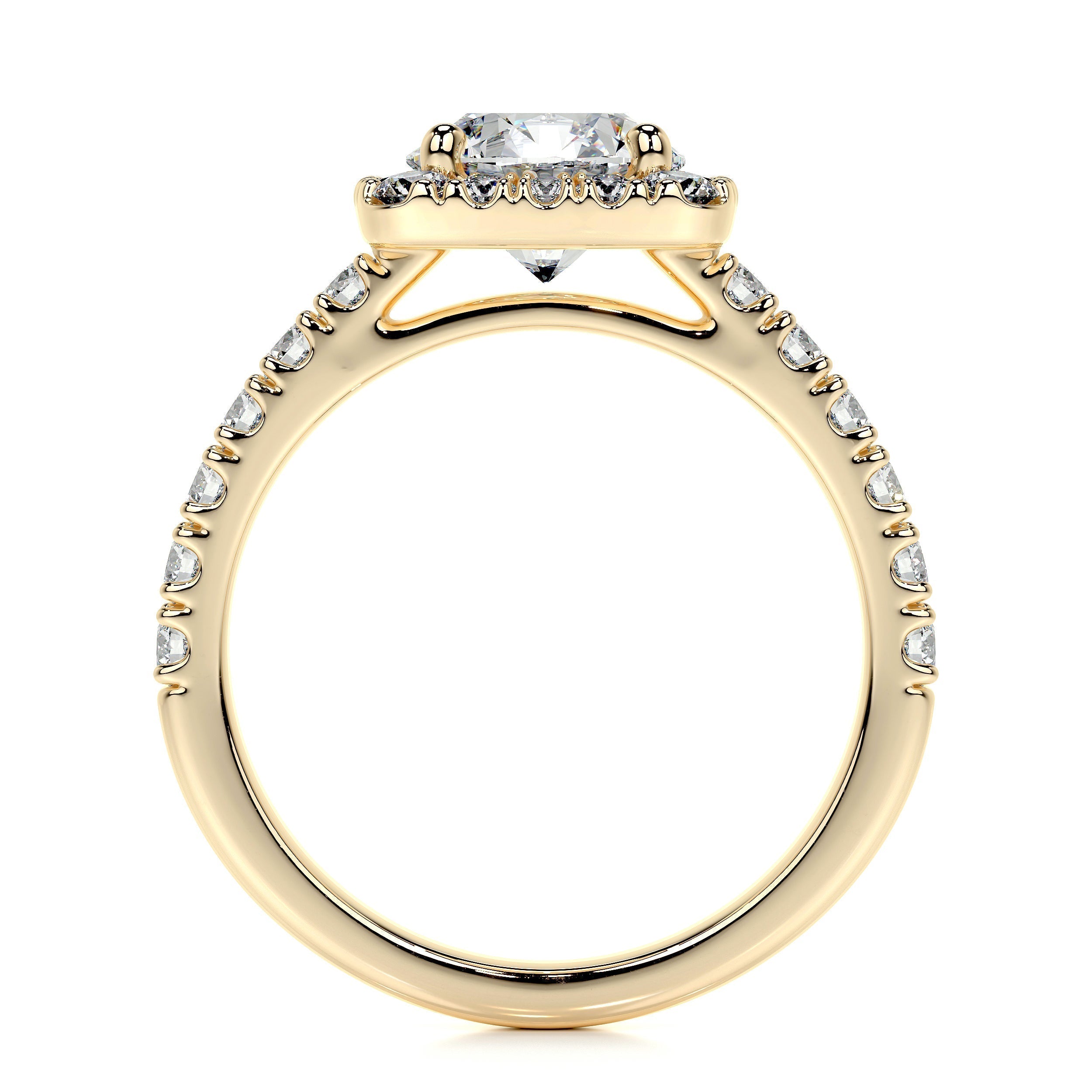 1.50 CT Round Halo CVD D/VS1 Diamond Engagement Ring 12